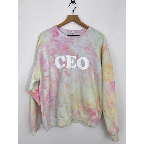 Tie Dye CEO Crewneck Sweater - Picture 1 of 7